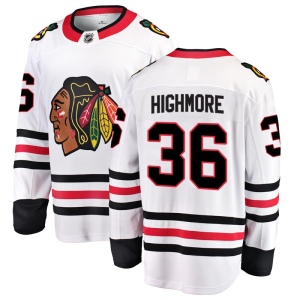 Men's Matthew Highmore Chicago Blackhawks Breakaway Away Jersey - White