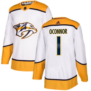 Men's Matthew Oconnor Nashville Predators Authentic Away Jersey - White