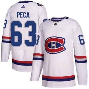 Men's Matthew Peca Montreal Canadiens Authentic 2017 100 Classic Jersey - White