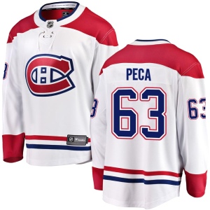 Men's Matthew Peca Montreal Canadiens Breakaway Away Jersey - White