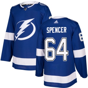 Men's Matthew Spencer Tampa Bay Lightning Authentic Jersey - Blue