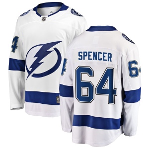 Men's Matthew Spencer Tampa Bay Lightning Breakaway Away Jersey - White