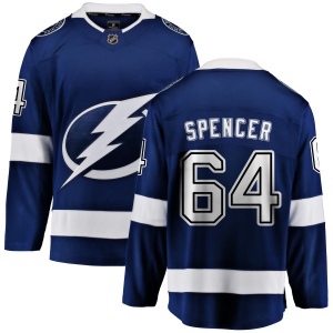 Men's Matthew Spencer Tampa Bay Lightning Home Breakaway Jersey - Blue