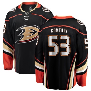 Men's Max Comtois Anaheim Ducks Breakaway Home Jersey - Black