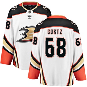 Men's Max Gortz Anaheim Ducks Authentic Away Jersey - White