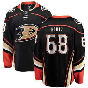 Men's Max Gortz Anaheim Ducks Authentic Home Jersey - Black