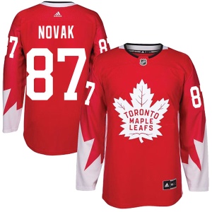 Men's Max Novak Toronto Maple Leafs Authentic Alternate Jersey - Red