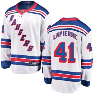 Men's Maxim Lapierre New York Rangers Breakaway Away Jersey - White