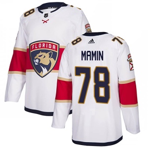 Men's Maxim Mamin Florida Panthers Authentic Away Jersey - White