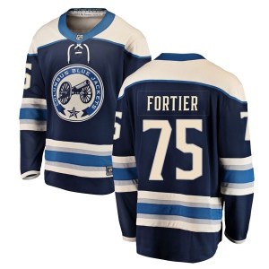 Men's Maxime Fortier Columbus Blue Jackets Breakaway Alternate Jersey - Blue