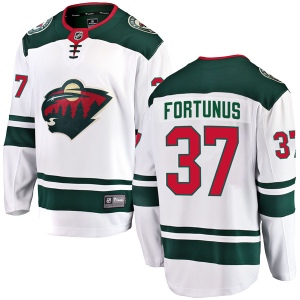 Men's Maxime Fortunus Minnesota Wild Breakaway Away Jersey - White