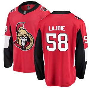 Men's Maxime Lajoie Ottawa Senators Breakaway Home Jersey - Red