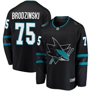 Men's Michael Brodzinski San Jose Sharks Breakaway Alternate Jersey - Black