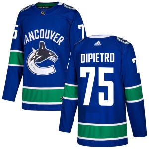 Men's Michael DiPietro Vancouver Canucks Authentic Home Jersey - Blue