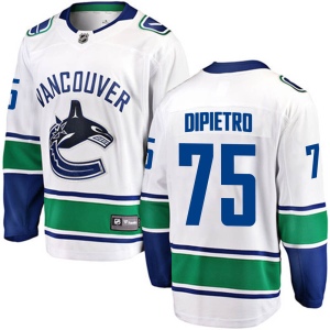 Men's Michael DiPietro Vancouver Canucks Breakaway Away Jersey - White