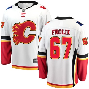 Men's Michael Frolik Calgary Flames Breakaway Away Jersey - White