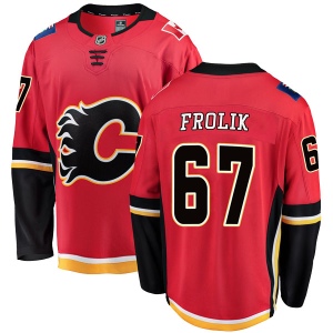 Men's Michael Frolik Calgary Flames Breakaway Home Jersey - Red