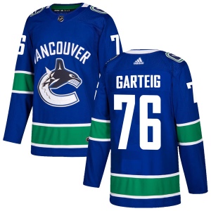 Men's Michael Garteig Vancouver Canucks Authentic Home Jersey - Blue