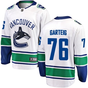 Men's Michael Garteig Vancouver Canucks Breakaway Away Jersey - White