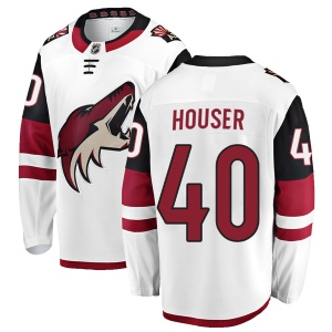 Men's Michael Houser Arizona Coyotes Authentic Away Jersey - White