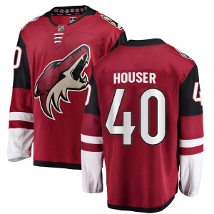 Men's Michael Houser Arizona Coyotes Authentic Home Jersey - Red