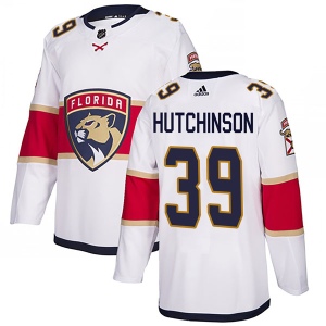 Men's Michael Hutchinson Florida Panthers Authentic Away Jersey - White