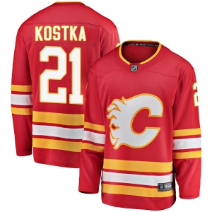 Men's Michael Kostka Calgary Flames Breakaway Alternate Jersey - Red