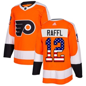 Men's Michael Raffl Philadelphia Flyers Authentic USA Flag Fashion Jersey - Orange