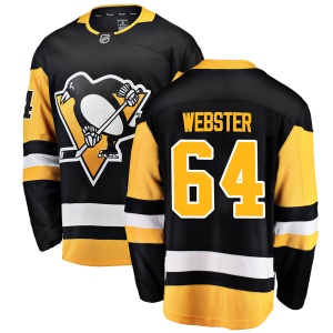 Men's Michael Webster Pittsburgh Penguins Breakaway Home Jersey - Black