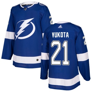 Men's Mick Vukota Tampa Bay Lightning Authentic Home Jersey - Blue