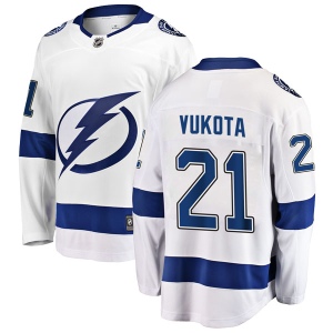 Men's Mick Vukota Tampa Bay Lightning Breakaway Away Jersey - White