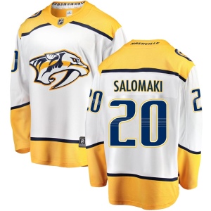 Men's Miikka Salomaki Nashville Predators Breakaway Away Jersey - White