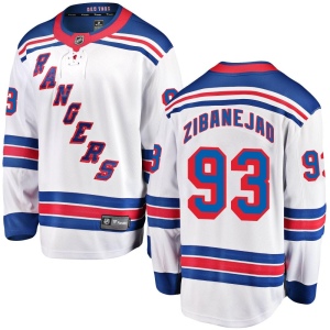 Men's Mika Zibanejad New York Rangers Breakaway Away Jersey - White