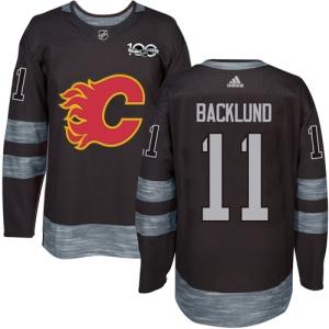 Men's Mikael Backlund Calgary Flames Authentic 1917-2017 100th Anniversary Jersey - Black