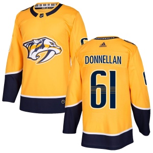 Men's Mike Donnellan Nashville Predators Authentic Home Jersey - Gold