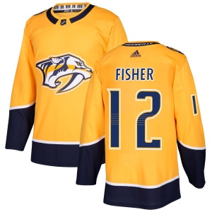 Men's Mike Fisher Nashville Predators Authentic Jersey - Gold