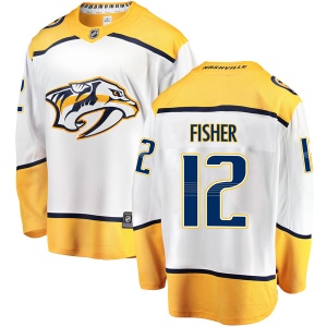 Men's Mike Fisher Nashville Predators Breakaway Away Jersey - White