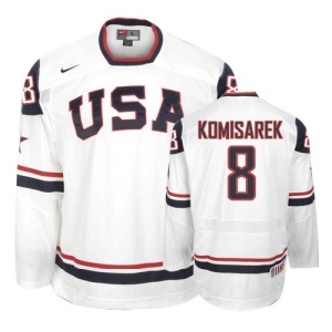 Men's Mike Komisarek Team USA Premier 2010 Olympic Hockey Jersey - White