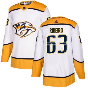 Men's Mike Ribeiro Nashville Predators Authentic Away Jersey - White