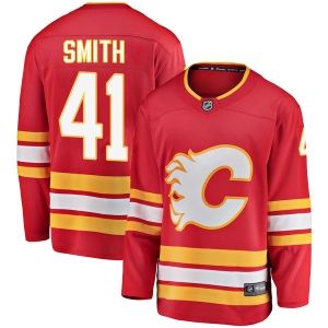 Men's Mike Smith Calgary Flames Breakaway Alternate Jersey - Red