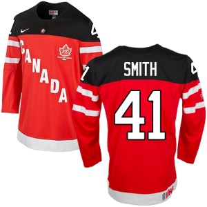 Men's Mike Smith Team Canada Premier 100th Anniversary Olympic Hockey Jersey - Red