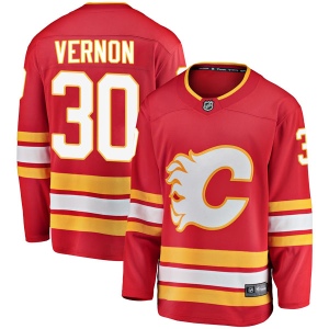 Men's Mike Vernon Calgary Flames Breakaway Alternate Jersey - Red