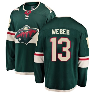 Men's Mike Weber Minnesota Wild Breakaway Home Jersey - Green