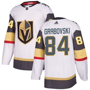 Men's Mikhail Grabovski Vegas Golden Knights Authentic White Away Jersey - Gold