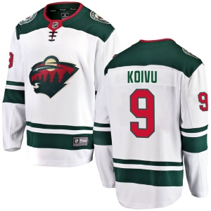 Men's Mikko Koivu Minnesota Wild Breakaway Away Jersey - White