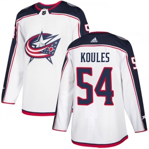 Men's Miles Koules Columbus Blue Jackets Authentic Away Jersey - White