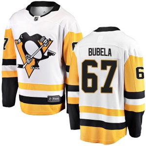 Men's Milos Bubela Pittsburgh Penguins Breakaway Away Jersey - White