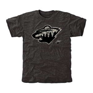 Men's Minnesota Wild Rink Warrior Tri-Blend T-Shirt - Black