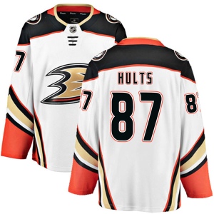 Men's Mitch Hults Anaheim Ducks Authentic Away Jersey - White