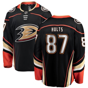 Men's Mitch Hults Anaheim Ducks Authentic Home Jersey - Black